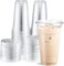 24 oz Plastic Cups with Lids, Clear Disposable To Go Cups with Lids for Iced Coffee, Cold Drinks, Smoothies, Bubble Boba, 50 Sets